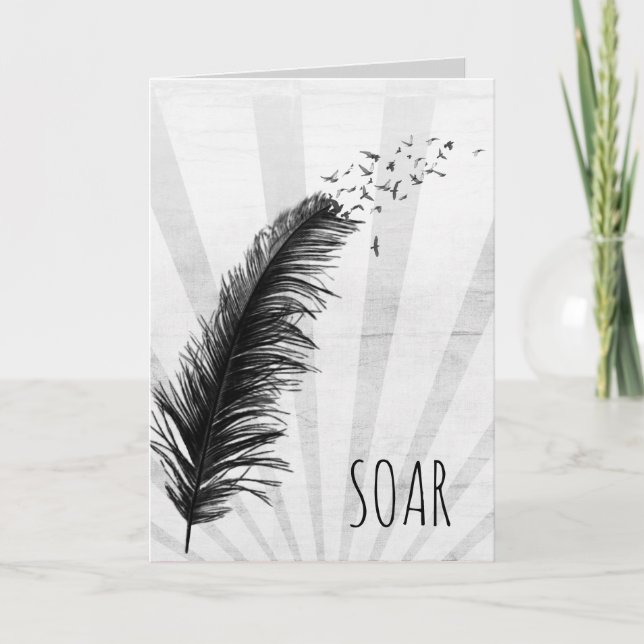 Cartão Penas e aves negras Graduação (Frente)
