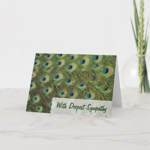 Cartão Penas Penas de Penas de Peacock Simpatia