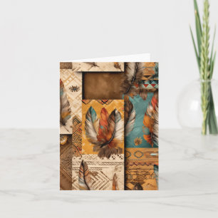Cartão Penas Tribais Aztec Sudoeste