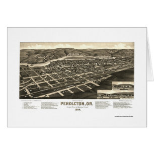 Cartão Pendleton, OU mapa panorâmico - 1884