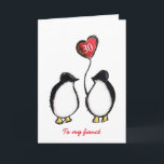 Cartão Penguin 30th birthday or any age fiancé card<br><div class="desc">Cartão personalizado de pinguim aniversário de 30 anos do noivo. A carta romântica perfeita e ilustrada para uma mulher dar seu noivo quando chega aos trinta anos. As mensagens na frente e no dentro podem ser personalizadas conforme desejado e a idade mostrada também pode ser alterada.</div>