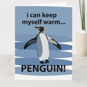 Cartão Penguin Animal Fofinho Engraçado