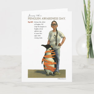 Cartão Penguin Awareness Day Card