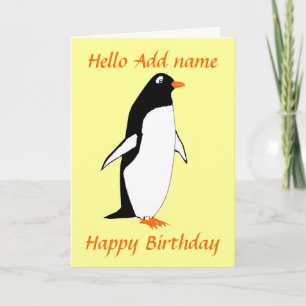 Cartão Penguin Birthday Card