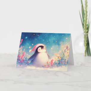 Cartão Penguin Holiday Spirit