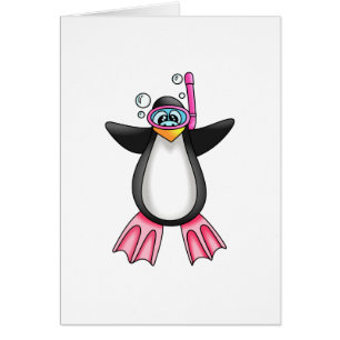CARTÃO PENGUIN SNORKELING