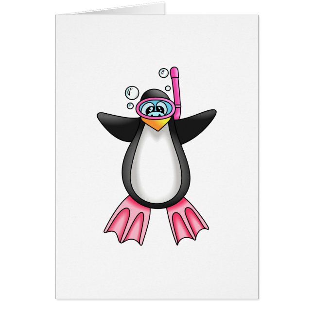 CARTÃO PENGUIN SNORKELING (Frente)