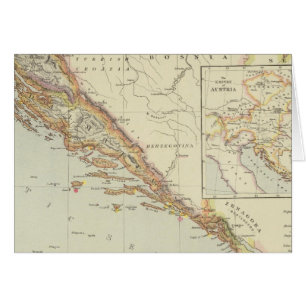 Cartão Península dos Balcãs, Croácia, Eslovênia