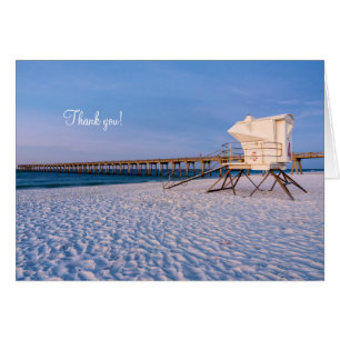 Cartão Pensacola Morning Lifeguard Stand & Pier Obrigado