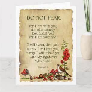 Cartão Pensamento de você: 41:10 de Isaiah, arte origina