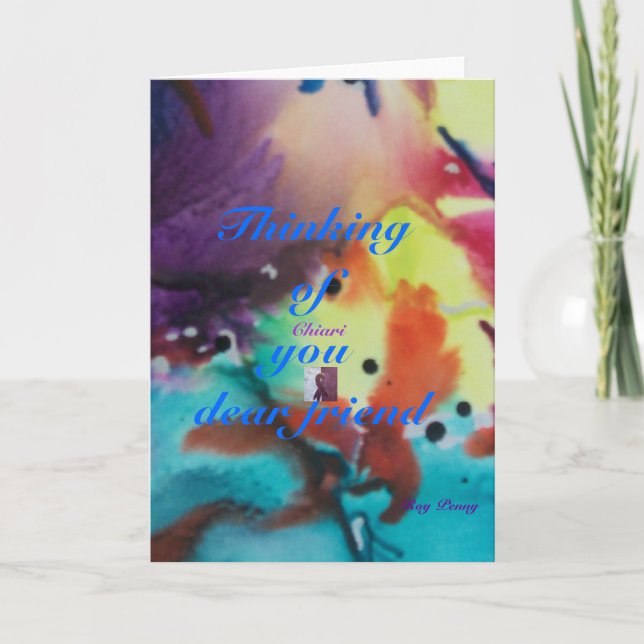 Cartão Pensamento de você caro amigo (Frente)