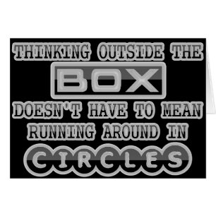 Cartão Pensamento fora da caixa