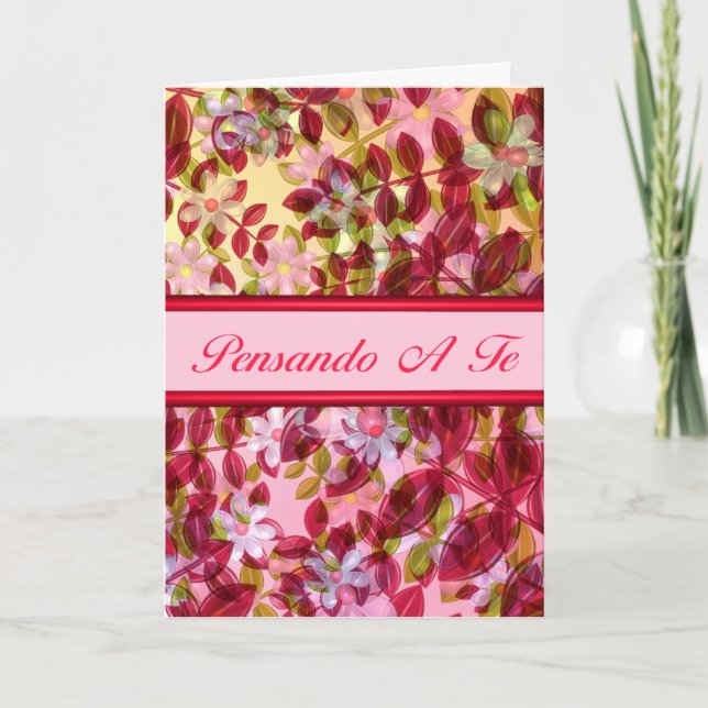 Cartão Pensamento italiano de você Pensando um Te (Frente)