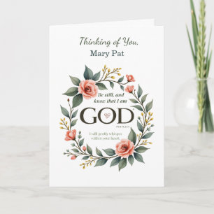 Cartão Pensamento Religioso de Você Coroa Floral