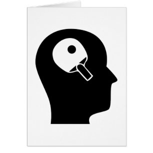 Cartão Pensamento sobre o ténis de mesa