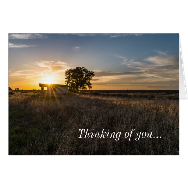 Cartão Pensamento Sunset Do Colorado Shed Abandonado (Frente horizontal)
