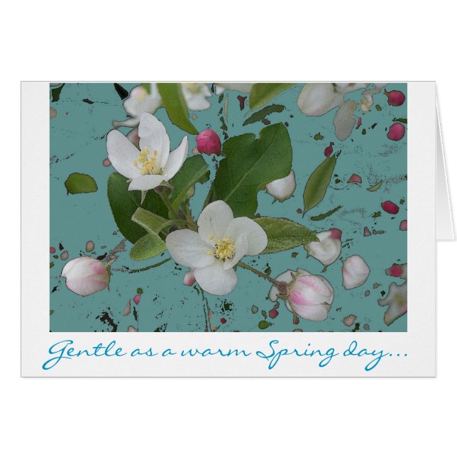 Cartão Pensamentos delicados (Frente Horizontal)