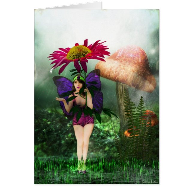 Cartão Pensamentos do dia chuvoso (Frente)