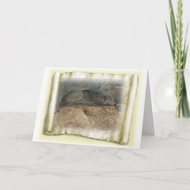 Cartão Pensamentos do lobo (Frente)