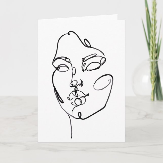 Cartão Pensamentos Lineares - Face (Frente)