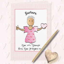 Cartão Pensando bem no seu apoio feminino