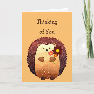 Cartão Pensando em enviar um Hug de Hedgehog, Hedgehug
