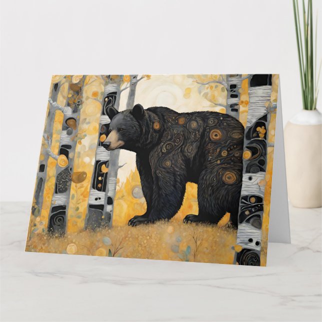 Cartão Pensando em seu abraço de urso bonito (Frente)