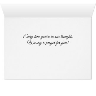 Cartão Pensando em sua oração