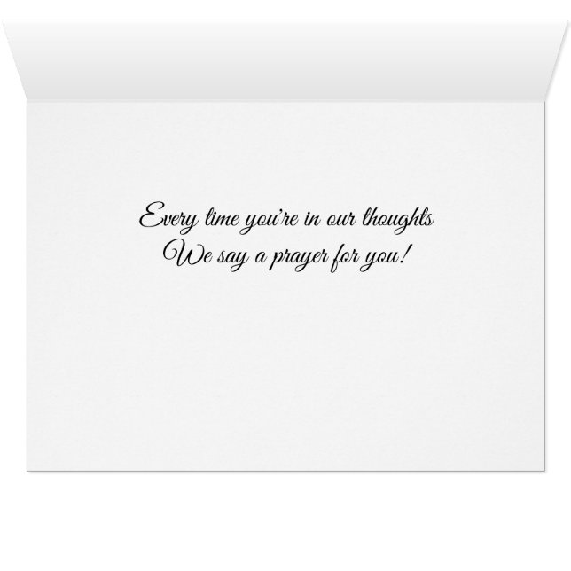 Cartão Pensando em sua oração (Interior horizontal (base))