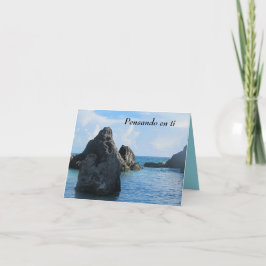 Cartão Pensando em ti, Horsehsoe Bay, Bermudas