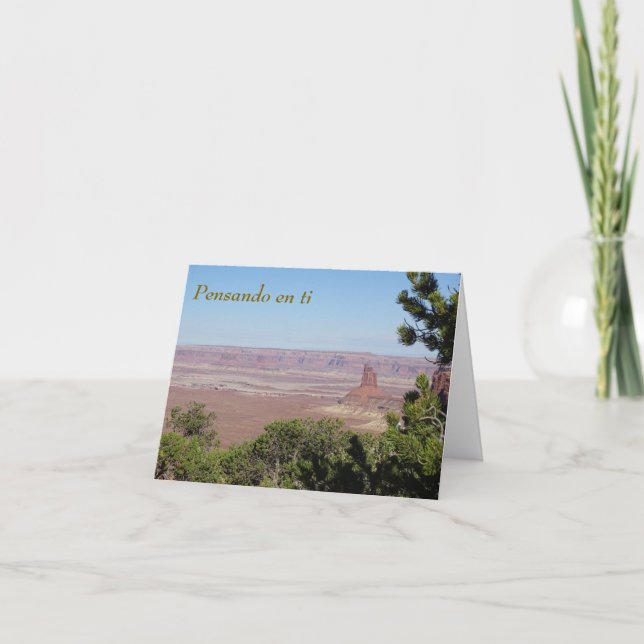 Cartão Pensando em você, carta espanhola (Frente)