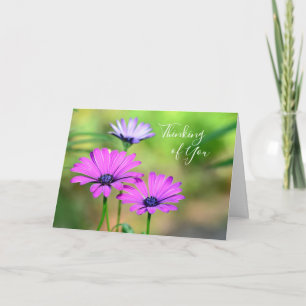 Cartão Pensando em você com flores