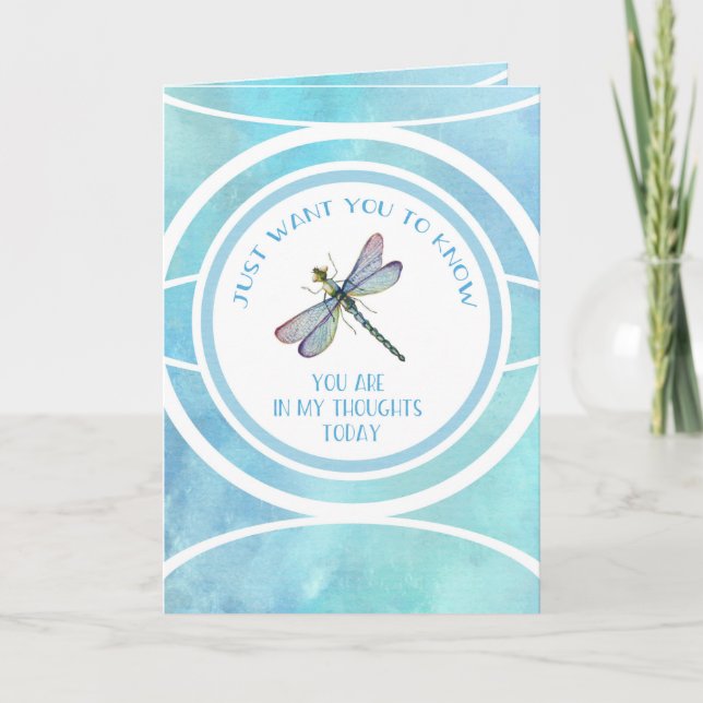 Cartão Pensando em você Dragonfly (Frente)