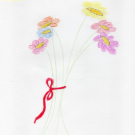 Cartão Pensando em você - Enviando uma placa de Buquê