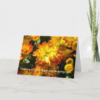 Cartão Pensando em você! Espero que esteja indo bem.