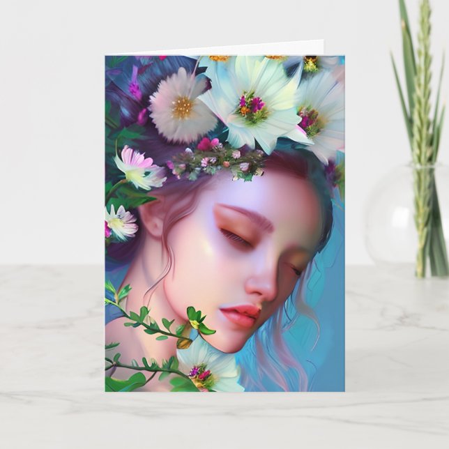 Cartão Pensando Em Você | Fadas Bonito (Frente)