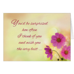 Cartão Pensando Em Você Flores Rosa