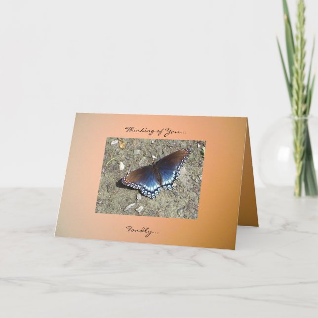 Cartão Pensando em você... Fondly. (Frente)