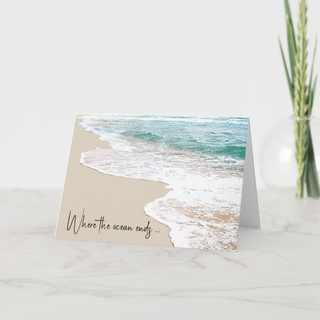 Cartão Pensando em você Ocean Beach (Frente)