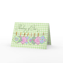 Pensando em você - Quilt Squares - Clothesline -