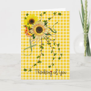Cartão Pensando em você Sunflower