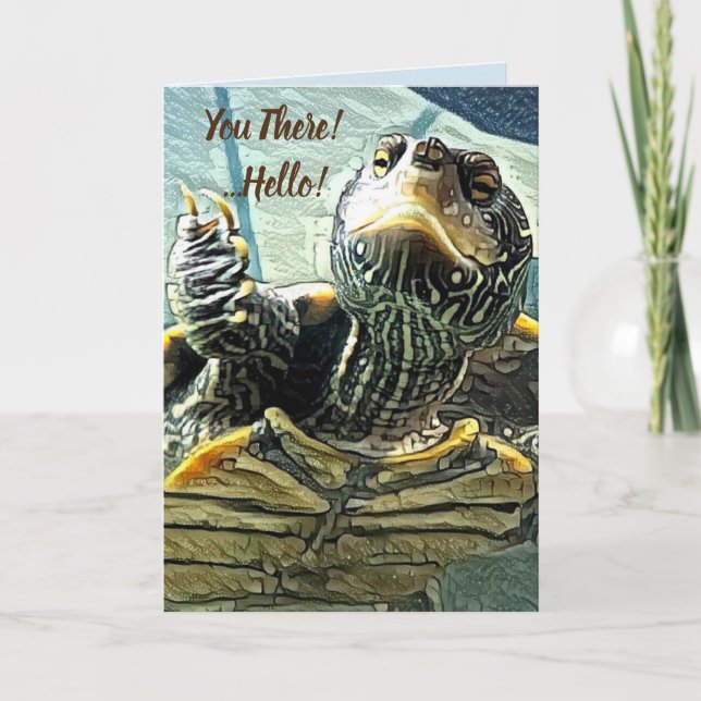 Cartão Pensando em você, Turtle Card (Frente)