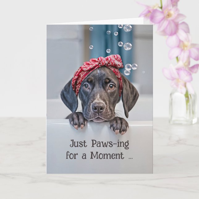 Cartão Pensando em você, um poteiro de ar mais curto, em  (Orquídea)