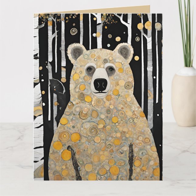 Cartão Pensando em Você Urso Abraço Fofo (Frente)