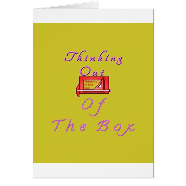 Cartão Pensando fora do Design da caixa (Frente)