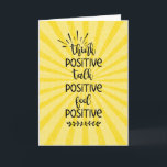 Cartão pensar positivo sente uma saúde mental positiva<br><div class="desc">Projetado pela Arty Apple Limited</div>