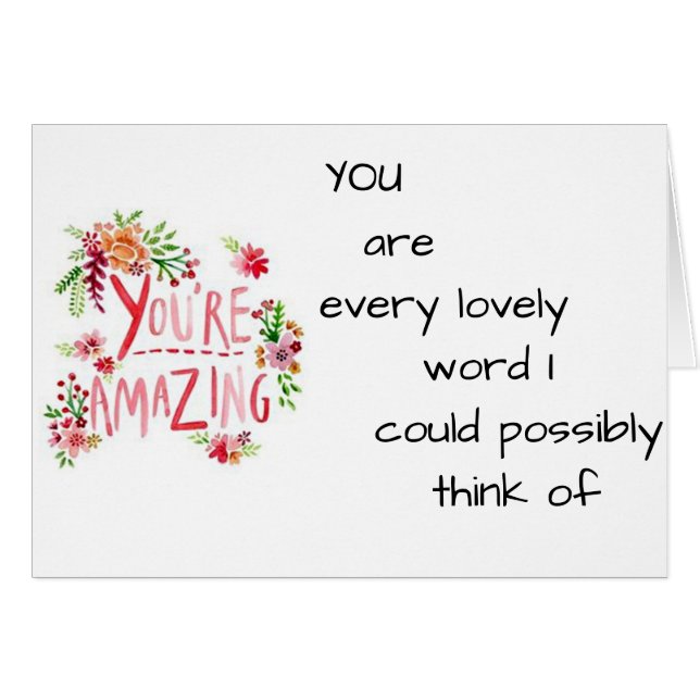 CARTÃO PENSAR QUE VOCÊ ME FAZ SORRIR-U É INCRÍVEL (Frente Horizontal)