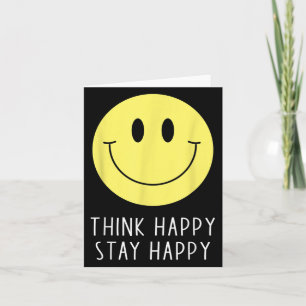 Cartão Pense Feliz Fique Feliz Citação de Motivação Amare