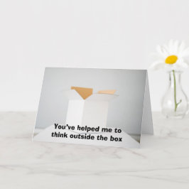 Cartão Pense fora da caixa