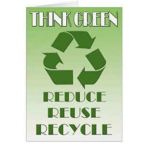 Cartão Pense verde
